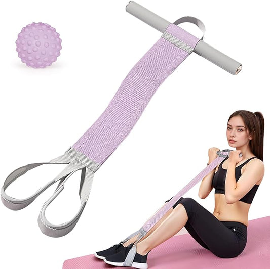 Fabric Resistance Band with Handles, Resistance Bands for Women, Non-Slip Elastic Bands for Strength Muscle Training, Stretch Band Workout Equipment for Leg Arm Chest Core Wrist Ankle-FlexoryFit