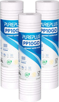 PUREPLUS 5 Micron 10" x 2.5" Whole House Grooved Sediment Home Water Filter by PUREPLUS