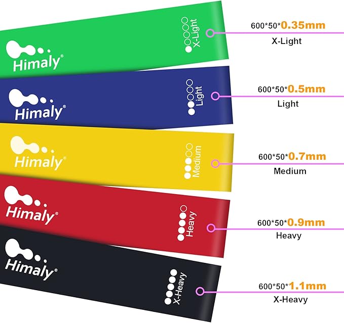 Himaly Anti-Break Resistance Band, Elastic Exercise Band, Hand and Ankle Straps, Indoor and Outdoor Fitness, Portable Resistance Band, Whole Body Exercise-FlexoryFit