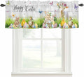 Easter Curtain Valances for Windows, Kitchen Valance Window Treatment, Spring by Unknown