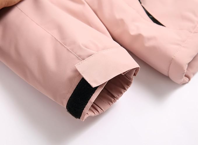 Keevoom Girl's Ski Jacket Winter Warm Thick Snow Coat Windproof Kids Outdoor Hooded Jackets-FlexoryFit