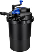 Pressure Biological Pond Filter,1840 GPH Pond Filter with 15W Light,7000L Bio Pressurized Pond Filter for Outdoor Pond Koi Fish Garden Pond Pool