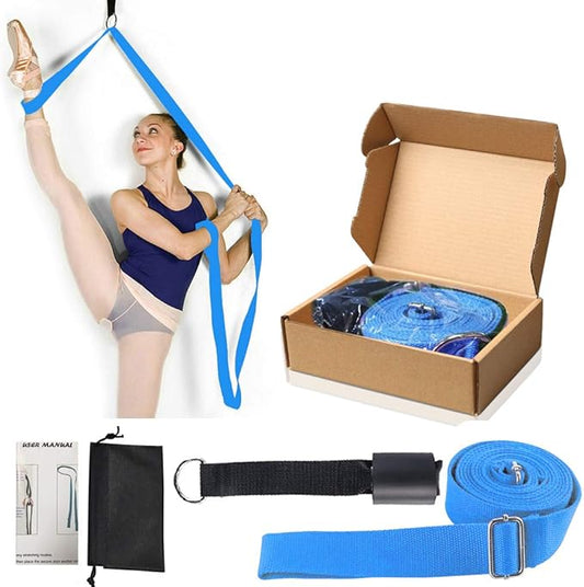 Leg Stretcher, Door Flexibility & Stretching Leg Strap - Great for Ballet Cheer Dance Gymnastics or Any Sport Leg Stretcher Door Flexibility Trainer Premium Stretching Equipment-FlexoryFit