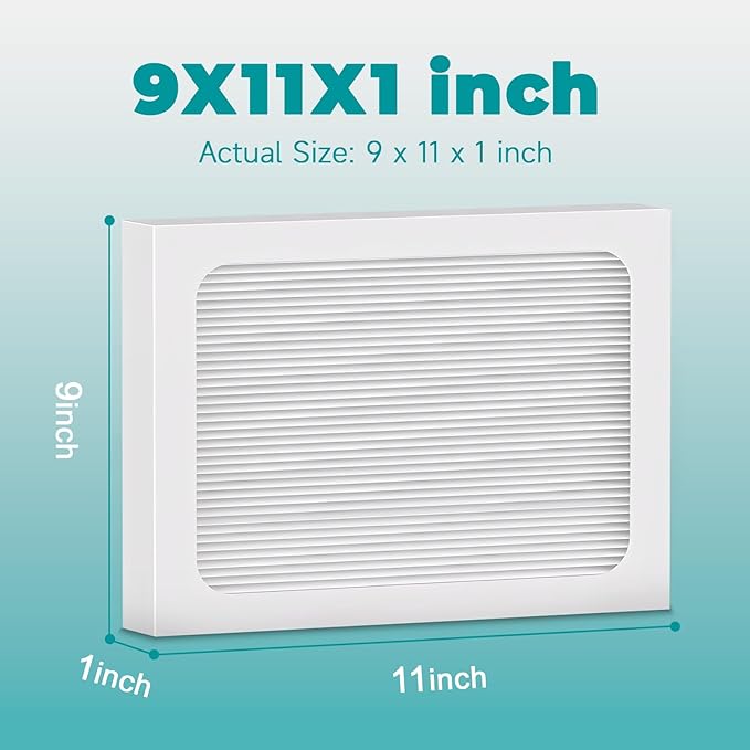 2-Pack 9 x 11 x 1 MERV 13 Replacement Dehumidifier Filter Compatible with Santa Fe Compact70, Ultra70, Element, Compact2, UA 65H dehumidifier Models