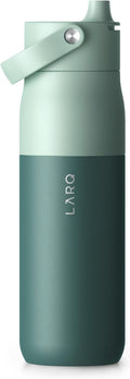 LARQ Bottle Swig Top 34oz - Insulated Stainless Steel Water Bottle With Built-In Silicone Handle | BPA Free | Reusable Water Bottle for Sports, Gym, and Travel, Eucalyptus Green