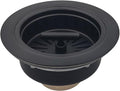 3-1/2 Inch Matte Black All Stainless Steel Kitchen Sink Drain Strainer Assembly with Strainer Basket, Drain Stopper Replacement for 3.5 Inch Kitchen Sink
