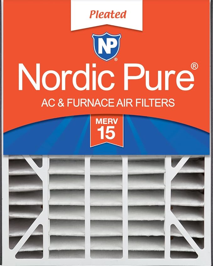 Nordic Pure 20x25x5 (19_3/4 x 24_1/4 x 4_7/8) Air Bear Replacement 266649-102 MERV 15 Air Filter 1 Pack