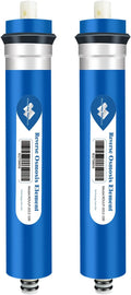 Membrane Solutions 100 GPD RO Membrane, Reverse Osmosis Membrane, RO Membrane Replacement, Reverse Osmosis Filter Replacement for Under Sink Home Drinking RO Water Purifier System (2 PACK)