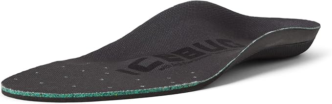 Icebug Comfort Insoles with Dynamic Arch Support, Charcoal Medium Arch, M 9/W 10.5-11