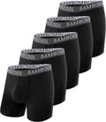 BAMBOO COOL Men's Ultra ComfortSoft Underwear, Moisture Wicking & Breathable No Ride Up Boxer Briefs with Fly, Multipack