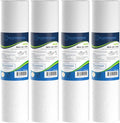 Flotronix 5 Micron 10" x 2.5" Sedmient Filter Whole House Water Filter Replacement, Compatible with Well Water Filters - P5, AP110, WHKF-GD05, 155014-43, FXUSC, 4 Pack