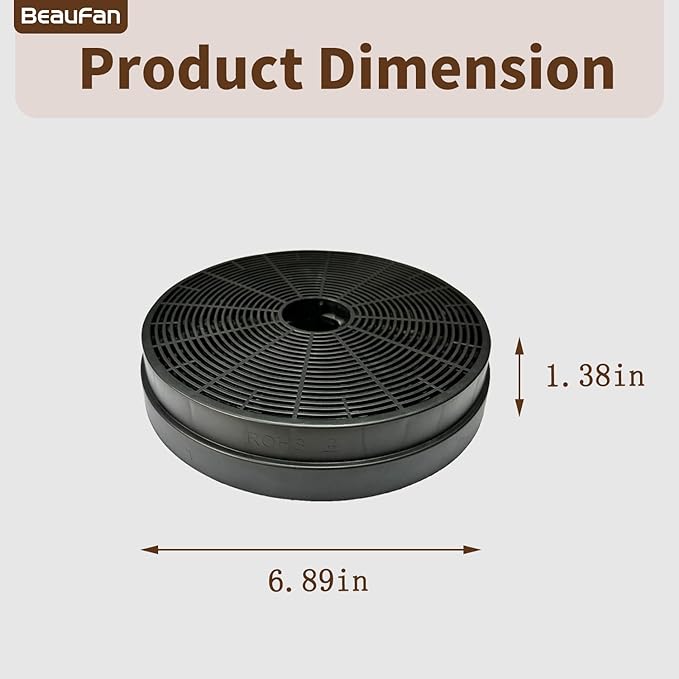 Charcoal Filters Replacement for Hauslane Range Hood Models, Fit CIARRA Range Hood Models CAS75308, CAS75502, CAS75206P, CAS75206, CAS75302, CAB75206P, Part# CACF003, CFI011, CFK1-RS, CFK1-TM