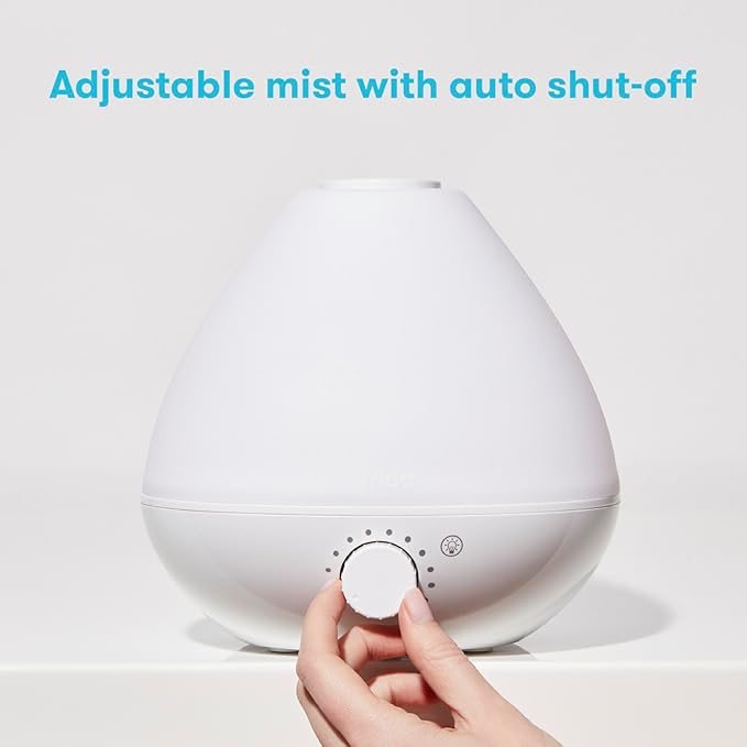 Frida Baby 3-in-1 Cool Mist Humidifier for Baby with Diffuser + Nightlight, Allergy Relief Baby Humidifier for Bedroom, Nursery + Large Rooms, Quiet, Auto Shut Off, Runs +24hrs
