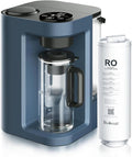 Bluevua RO100ROPOT-Lite(UV) Countertop Reverse Osmosis Water Filter System, 7-Stage Purification with UV and Remineralization, 3:1 Pure to Drain, Portable Water Purifier (Blue)