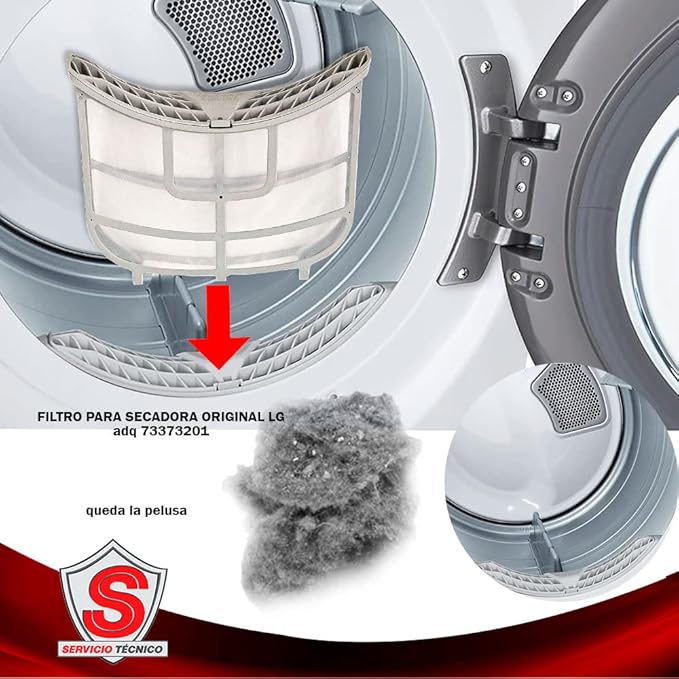 LG ADQ73373201 Genuine OEM Lint Filter Assembly - Image 6