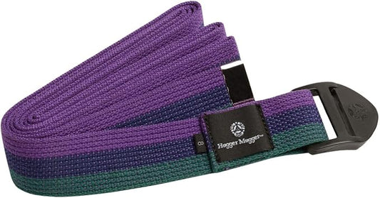 Hugger Mugger Cinch Cotton Yoga Strap - Super Strong Cotton, Quiet Cinch-Style Buckle, Long Length Great for Taller People-FlexoryFit
