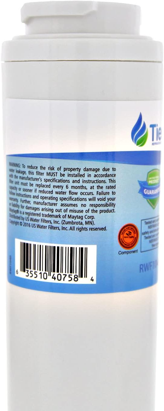 Tier1 UKF8001 Refrigerator Water Filter 2-pk | Replacement for Whirlpool Filter 4, EveryDrop EDR4RXD1, 4396395, Maytag UKF8001, FMM-2, UKF8001AXX-750, 469006, Fridge Filter