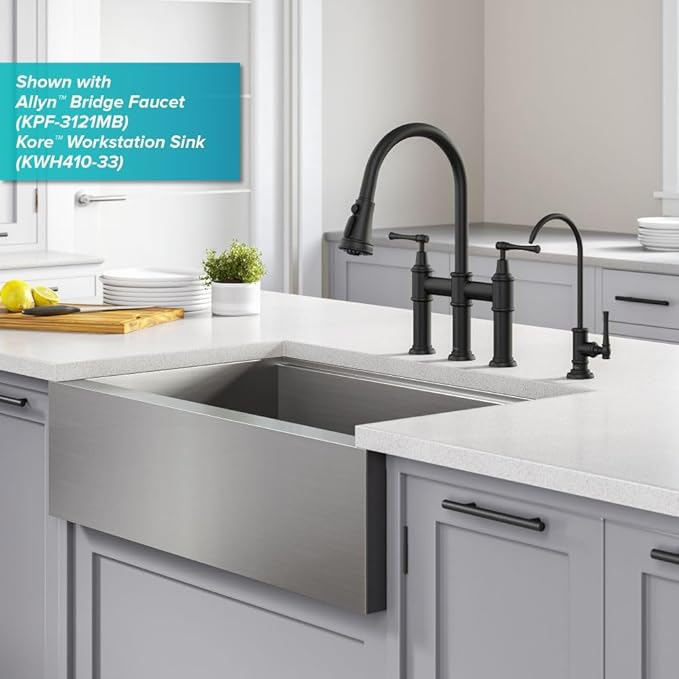 KRAUS Allyn 100% Lead-Free Kitchen Water Filter Faucet in Matte Black, FF-102MB