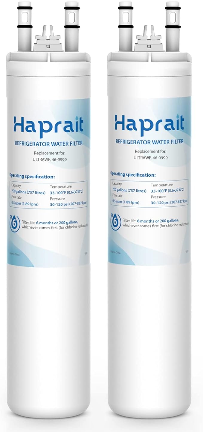 HP005 Replacement for Frigidaire ULTRAWF, Pure Source Ultra, Kenmore 9999, 469999, 46-9999, A0094E28261 Water and Ice, Height 11 inches, 2 Count