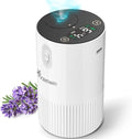 Waterless Diffuser for Essential Oil - Aromatherapy Diffuser for Home with Battery Indicator, Portable Scent Air Machine 1/2/3&Continuous Mist,Timer Function,500Sq.Ft Scent Coverage (Cream White)