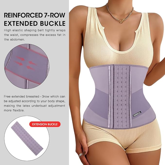 KIMIKAL Women Waist Trainer Corset Belt: Under Clothes Sport Tummy Control Long Torso Shapewear-FlexoryFit
