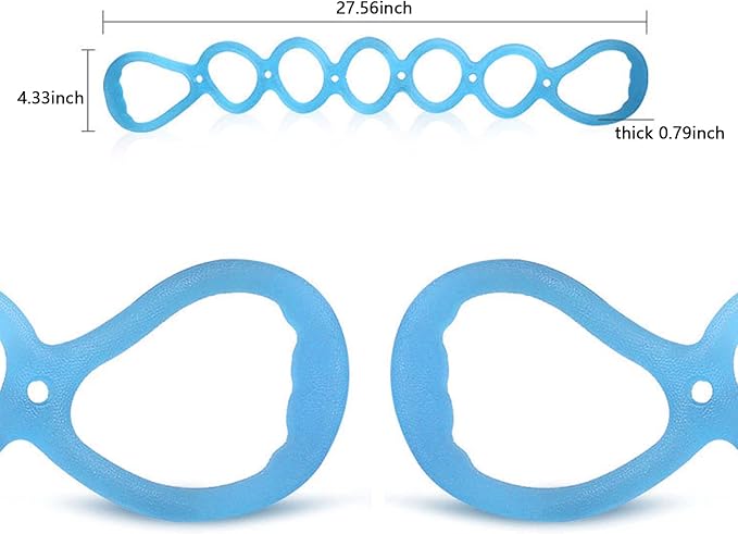 7 Ring Stretch Resistance Exercise Band, BetterJonny Workout Bands Yoga Stretching，Foot, Leg and Arm Exerciser for Home or Fitness Center Workout Walking Exercise-FlexoryFit