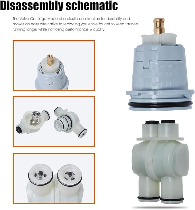 RP46074 Shower Universal Valve Cartridge Assembly for Delta Shower and Tub 13/14 Series Faucet, Replacement Part for Delta Monitor Cartridge, 2 Packs