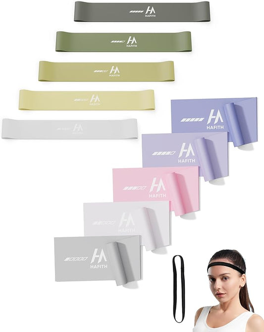 Fabric Resistance Bands for Women – 5 Level Exercise Bands Resistance Set, Resistance Bands for Working Out with Handles, Workout Bands Resistance for Women, Yoga, Pilates, Glutes, Legs,Vigor Yellow-FlexoryFit