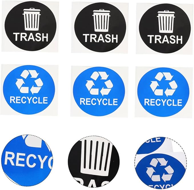 DOITOOL 8pcs Waterproof Trash Can Stickers - Image 8