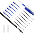 31Inch Carbon Arrows, Targeting Practice Hunting Arrow, Turkey Feather Fletching Arrow, with Removable Tips and nocks for Recurve & Compound Bow