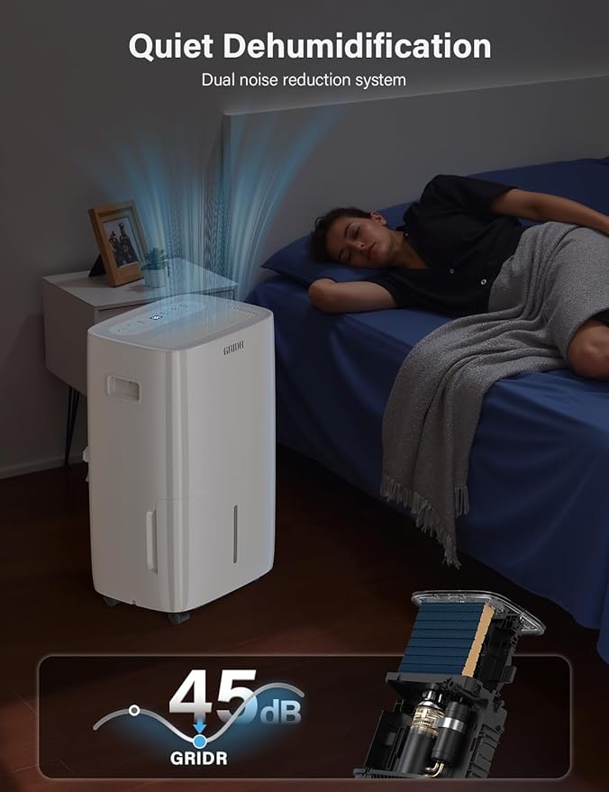 4500 Sq.Ft Energy Star Dehumidifier for Basement with Pump, Max 80 Pint/D(Standard 50Pint/D) Dehumidifier with Drain Hose, 8L Water Tank, Intelligent Humidistat, for Home, Bedroom, Bathroom