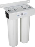 Home Master HMF2SmgCC Whole House Water Filter, 4-layer sediment filter 25 to 1 micron, Powerful Up-Flow KDF85 & Catalytic Carbon 10gpm, 1” NPT ports, Patented heavy steel bracket fits 16” wall studs