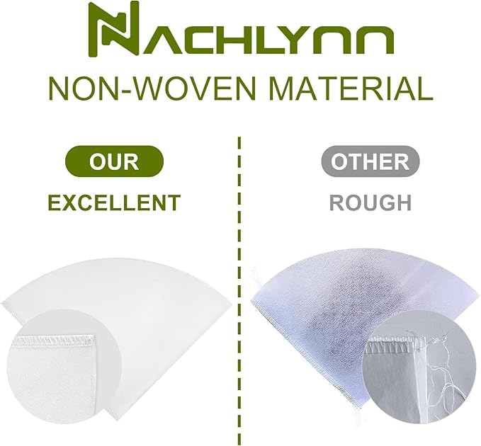 NACHLYNN 20pcs Deep Fryer Oil Filter 4.5 Inch Non Woven Maple Syrup Filter Cones Cooking Oil Filters for Restaurant Kitchen Cafe Hotel