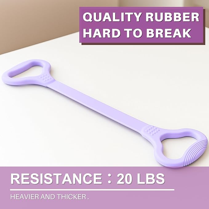 LEZER Figure 8 Resistance Band, Fitness Elastic Rope, Execrise Workout for Arm, Back, Chest and Shoulder, Yoga, Pilates, Stretching, Physical Therapy Equipment-FlexoryFit