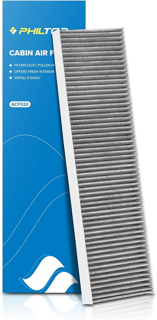PHILTOP ACF032 (CF10733) Cabin Air Filter, Replacement for Cooper (2007-2015), Countryman (2011-2016), Paceman (2013-2016), Premium Cabin Filter with Activated Carbon Filter Up Dust Pollen