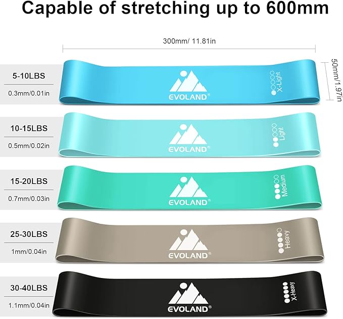 Resistance Bands Set, Workout Bands with Handles, Door Anchor, Ankle Straps and Carry Bag, Exercise Bands for Shape Body and Home Workouts-FlexoryFit