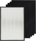 PUREBURG 83195 Replacement Filter Set Compatible with Kenmore 83254 83396 85254 F-K3 Air Purifiers,H13 HEPA + Activated Carbon Pre-Filters x 4 Air Clean Dust VOCs