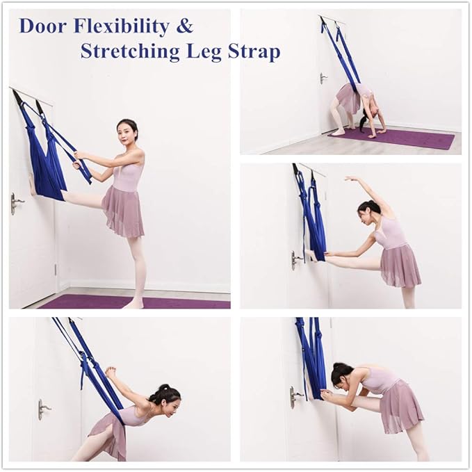 TOCO FREIDO Waist Back Leg Stretch Strap/Yoga Fitness Band, Leg Stretching Assist Trainer, Yoga Stretcher, Back Bend Split Inversion Strap for Fitness, Dance, Ballet, Gymnastics-FlexoryFit