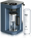 Bluevua RO100ROPOT-LITE Countertop Reverse Osmosis Water Filter System, 5 Stage Purification, 3:1 Pure to Drain, Portable Water Purifier (No Installation Required) (Blue)