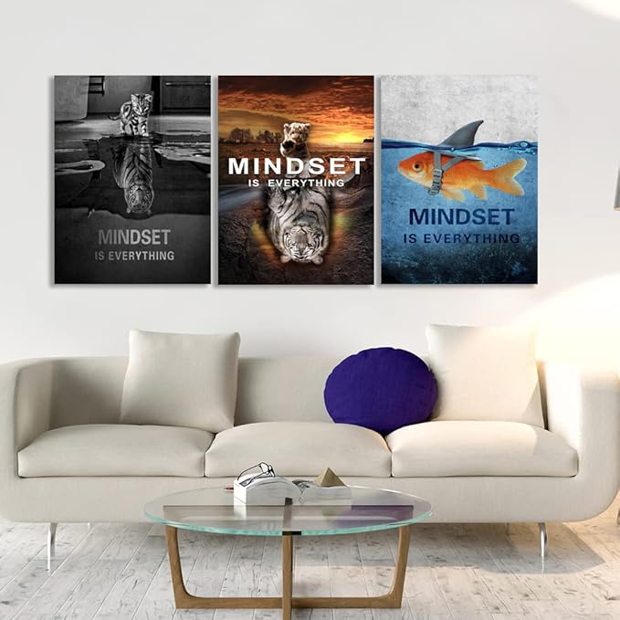 Success Wall Painting Inspirational Wall Art Office Wall Decor Motivational Wall Art Canvas Black Poster Positive Inspirational Framed Artwork Prints Picture for Living Room Office [60''W x 28''H]-FlexoryFit