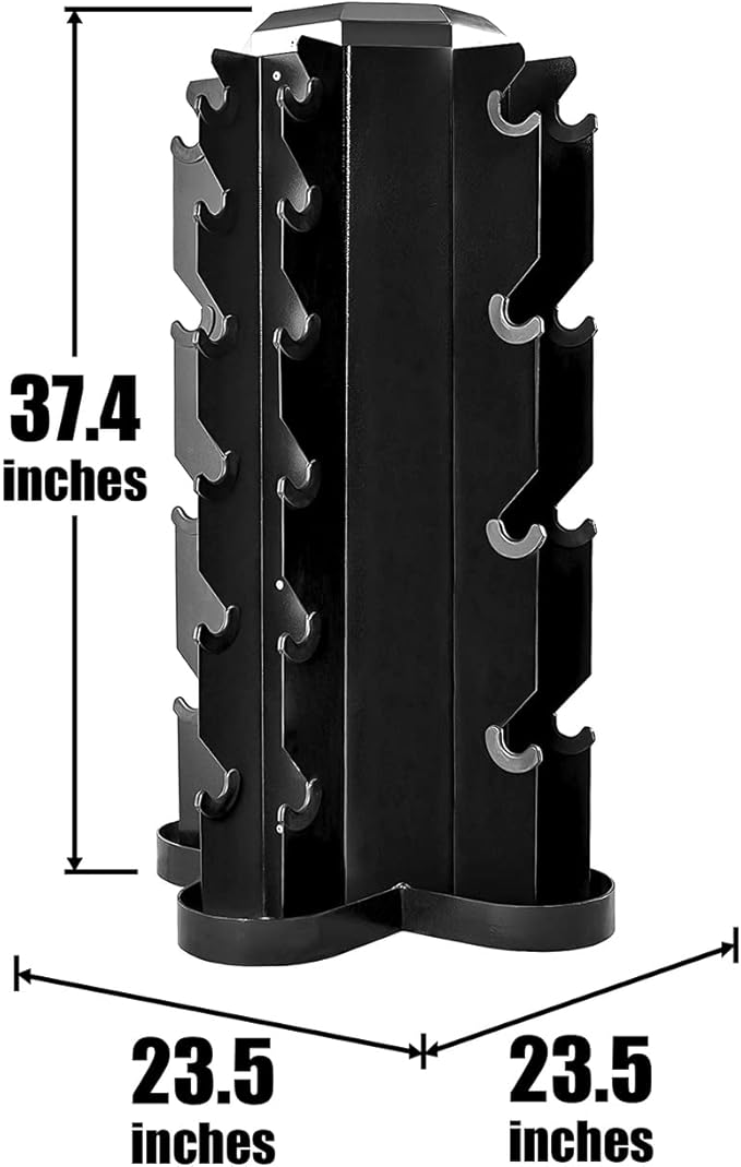 WF Athletic Supply Rubber Encased Hex Dumbbells with Rubber Grip Contoured Handle for Muscle Toning, Strength Building & Full Body Workout-FlexoryFit