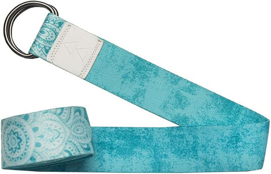 yogadesignlab YOGA DESIGN LAB | The Yoga Strap | Luxurious, Extra Long, Super Soft, Eco Printed | Studio Quality, Adjustable | Safely Stretch Further and Hold Longer | 8 ft Long-FlexoryFit