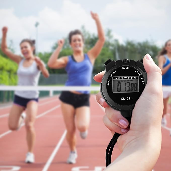 Kanayu 28 Pcs Multi Function Digital Stopwatch Timer Bulk Sports Stopwatch with Lanyard Date Time Alarm Timer for Coach Swimming Running Sports Train-FlexoryFit