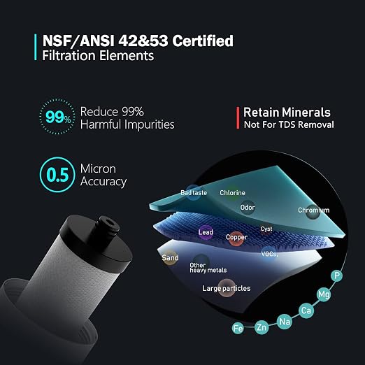 Frizzlife SW20 Under Sink Water Filter System, NSF/ANSI 53&42 Certified - Image 2