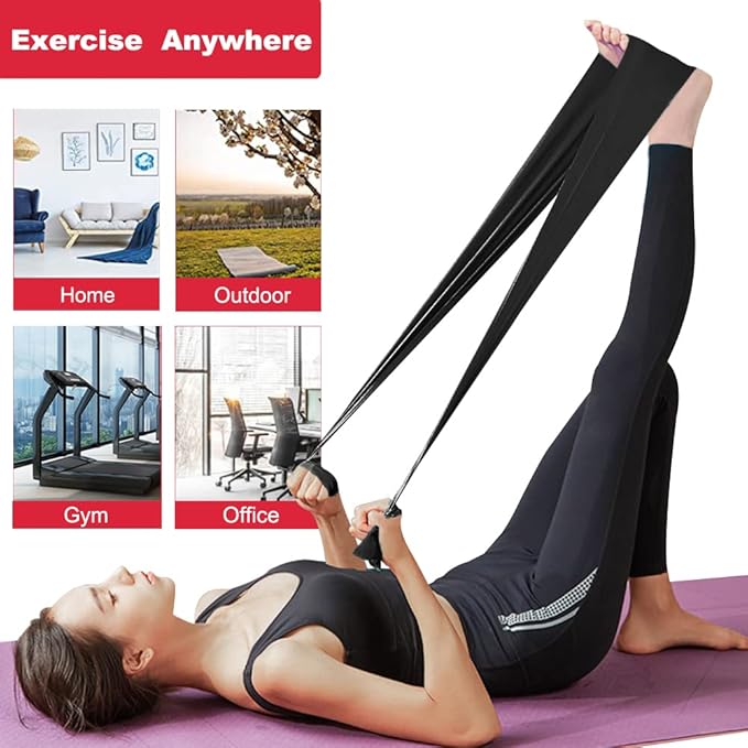 Resistance Bands, Elastic Exercise Bands for Working Out, Physical Therapy, Recovery, Yoga, Pilates, Strength Training-FlexoryFit