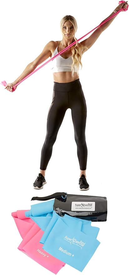 7Ft Long Resistance Bands for Stretching - Resistance Bands Set with Door Anchor - Exercise Bands Including Carry Pouch, E-Book & App - Latex-Free Workout Bands-FlexoryFit