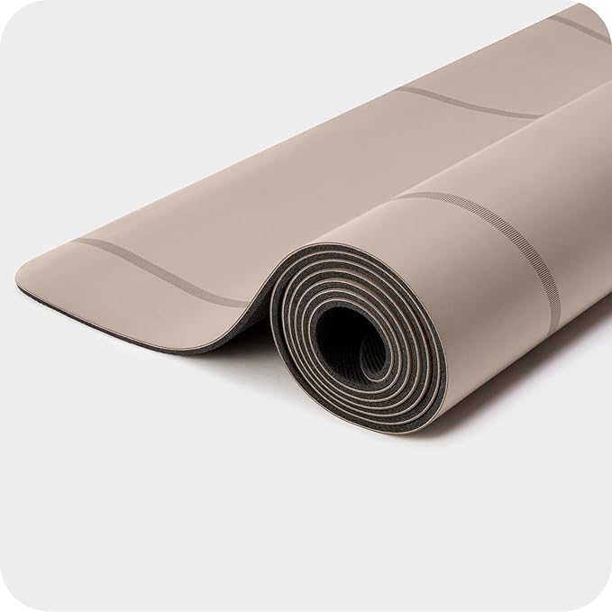 4mm Cushioned Exercise Mat for Yoga & Pilates - Anti Slip, Polyurethane with Suede Top & Carrying Strap-FlexoryFit