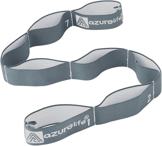 Premium Durable Stretch Straps with Loops, Stretching Strap for Physical Therapy, Multi-Loop Yoga Strap Fitness Exercise Strap for Yoga, Pilates, Dance, Flexibility&Exercise-FlexoryFit