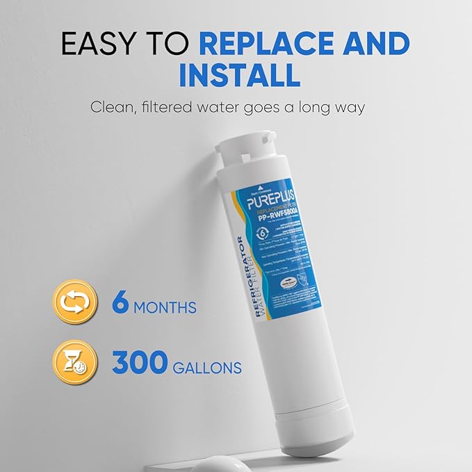 PUREPLUS EPTWFU01 Refrigerator Water Filter, Compatible with Frigidaire EWF02, GP006, Pure Source Ultra II, RWF5800A, 3Pack