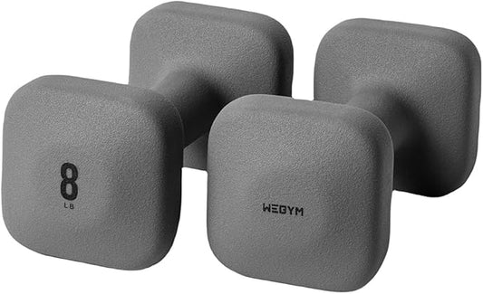 SafeGrip Dumbbells, Anti-Slip, Anti-Roll, Thick Handles, Free Weights, Square Dumbbells for Secure Workouts at Home, Weightlifting, and Personal Training-FlexoryFit